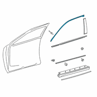 OEM 2021 Lexus UX200 MOULDING, FR Door Wi Diagram - 75753-76020