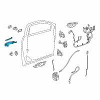 OEM Buick Regal TourX Handle, Outside Diagram - 13509607