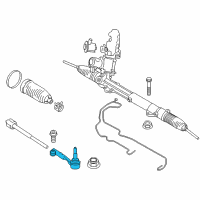 OEM 2016 BMW X6 Steering Tie Rod End Left Diagram - 32-10-6-863-858