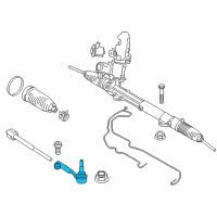 OEM BMW X6 Steering Tie Rod End Left Diagram - 32-10-6-863-858