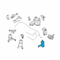 OEM 2015 Lexus RX450h Insulator, Engine Mounting, LH(For Transverse Engine) Diagram - 12372-31050