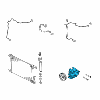 OEM 2016 Nissan Versa Compressor Assy-Cooler Diagram - 92600-3HN1C