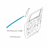 OEM 2021 Nissan Titan Moulding Assy-Front Door Outside, RH Diagram - 80820-9FT0B