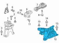 OEM 2022 Honda Civic RUBBER, TRANS MTG Diagram - 50850-T21-A11