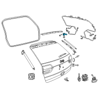 OEM Jeep Liftgate Hinge Diagram - 68299174AA