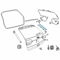 OEM 2014 Jeep Grand Cherokee Liftgate Gas Cylinder Prop Gas Diagram - 68165052AF