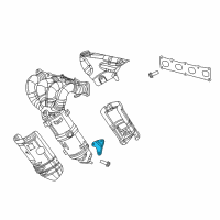 OEM 2021 Jeep Compass Bracket-Catalytic Converter Diagram - 68250922AA