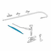 OEM 2020 Kia Cadenza 18" WIPER Blade Diagram - 00009ADU18KA