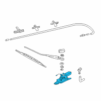 OEM 2000 Kia Spectra Rear Wiper Motor & Bracket Diagram - 0K2B167450B