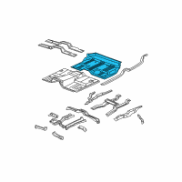 OEM Cadillac Escalade EXT Center Floor Pan Diagram - 15950125