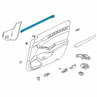 OEM 2019 Honda Accord Weatherstrip, R. FR. Door (Inner) Diagram - 72335-TVA-A01