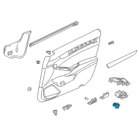 OEM Honda Accord Switch Assembly, Remote Control Mirror Diagram - 35190-TVA-A01