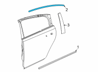 OEM 2022 Cadillac CT5 Reveal Molding Diagram - 84039297