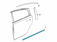 OEM Cadillac CT5 Belt Molding Diagram - 84766773