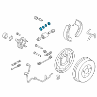 OEM 2011 Mercury Mariner Wheel Cylinder Overhaul Kit Diagram - 8L8Z-2128-A