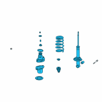 OEM 2009 Honda Element Shock Absorber Assembly, Right Rear Diagram - 52610-SCV-A13