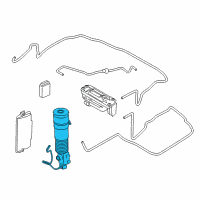 OEM 2015 BMW 750Li Rear Left Air Suspension Struts Diagram - 37-12-6-858-813