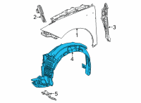 OEM 2017 Toyota Mirai Fender Liner Diagram - 53806-62010