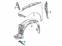 OEM 2017 Toyota Mirai Liner Extension Diagram - 53851-62020