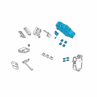 OEM 2012 Acura TL Box Assembly, Driver Fuse Diagram - 38200-TK4-A02