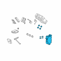 OEM Acura TL Box Assembly, Passenger Fuse Diagram - 38210-TK4-A02
