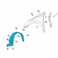 OEM 2010 Pontiac Vibe Fender Liner Diagram - 19183910