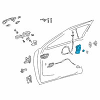 OEM 2021 Lexus UX200 Front Door Window Lock Assembly Diagram - 69040-50411