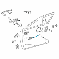 OEM 2022 Lexus UX250h Cable Assembly, FR Door Diagram - 69710-76020