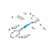 OEM 2005 Nissan 350Z Exhaust, Sub Muffler Assembly Diagram - 20300-CD00A