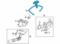 OEM 2022 Ford Escape VALVE - EXHAUST GAS RECIRCULAT Diagram - LX6Z-9J433-A