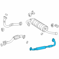 OEM 1998 Toyota RAV4 Center Pipe Diagram - 17420-7A101