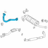 OEM 1998 Toyota RAV4 Front Pipe Diagram - 17410-7A610