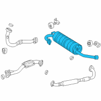 OEM 2000 Toyota RAV4 Muffler & Pipe Diagram - 17430-7B040