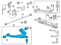 OEM 2021 GMC Sierra 2500 HD Lower Control Arm Diagram - 84735904