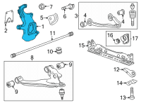 OEM 2022 Chevrolet Silverado 3500 HD Knuckle Diagram - 85124366