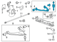 OEM 2022 Chevrolet Silverado 3500 HD Upper Control Arm Diagram - 84735902