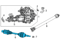 OEM 2022 Jeep Wagoneer AXLE HALF Diagram - 68537122AA