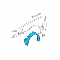 OEM 2007 Buick LaCrosse Fender Liner Diagram - 10363849