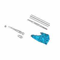 OEM 2020 Honda CR-V Motor Assembly, Rear Windshield Wiper Diagram - 76700-TLA-A01