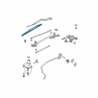 OEM Nissan Sentra Wiper Blade Refill, Driver Diagram - 28895-4Z800