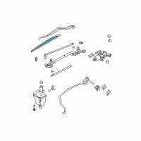 OEM Nissan Sentra Windshield Wiper Blade Assembly Diagram - 28890-3Z610