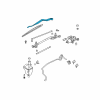 OEM 2003 Nissan Sentra Windshield Wiper Arm Assembly Diagram - 28881-4Z000