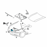 OEM Lexus GS300 Hood Lock Assembly Diagram - 53510-30322