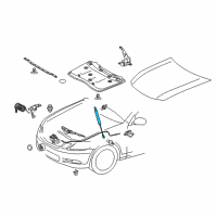 OEM Lexus GS430 Hood Support Assembly, Left Diagram - 53450-0W071