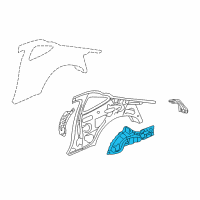 OEM Acura RSX Wheelhouse, Right Rear Diagram - 64330-S6M-A50ZZ