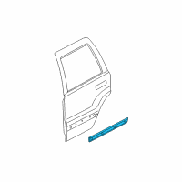OEM Jeep Grand Cherokee Molding-Rear Door Diagram - 1DG40RXFAB