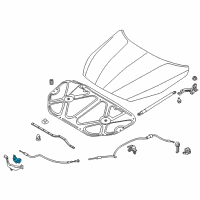 OEM 2015 Kia Cadenza Hood Latch Assembly Diagram - 811303R500