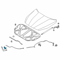 OEM 2019 Kia Cadenza Hood Lock Assembly, Left Diagram - 81130F6000