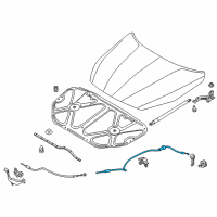 OEM 2017 Kia Cadenza Cable Assembly-Hood Latch Diagram - 81190F6000