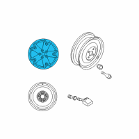 OEM 2015 Nissan Rogue Select Aluminum Wheel Diagram - D0C00-3UB1A